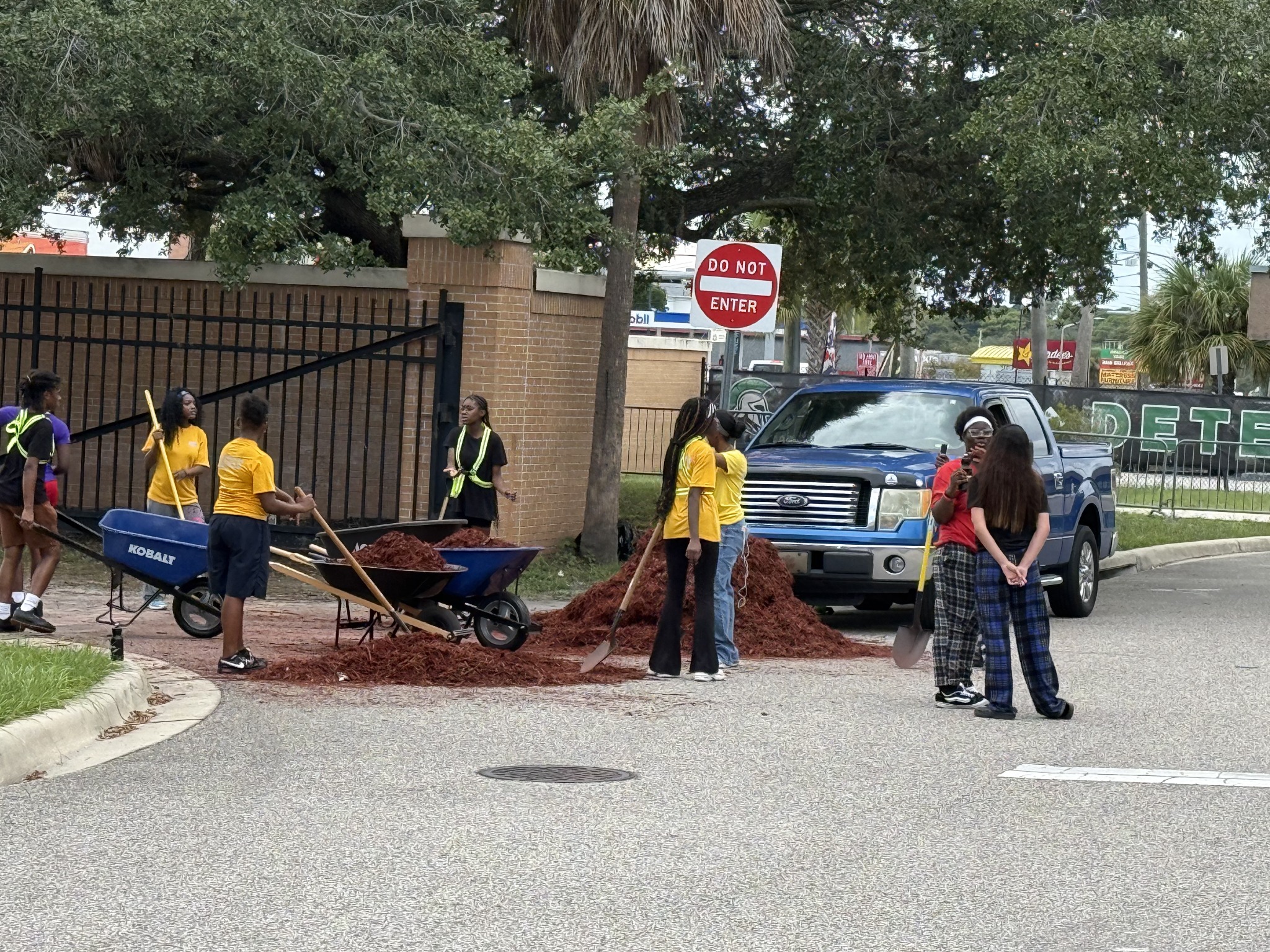 FLU participants taking part in a community activity