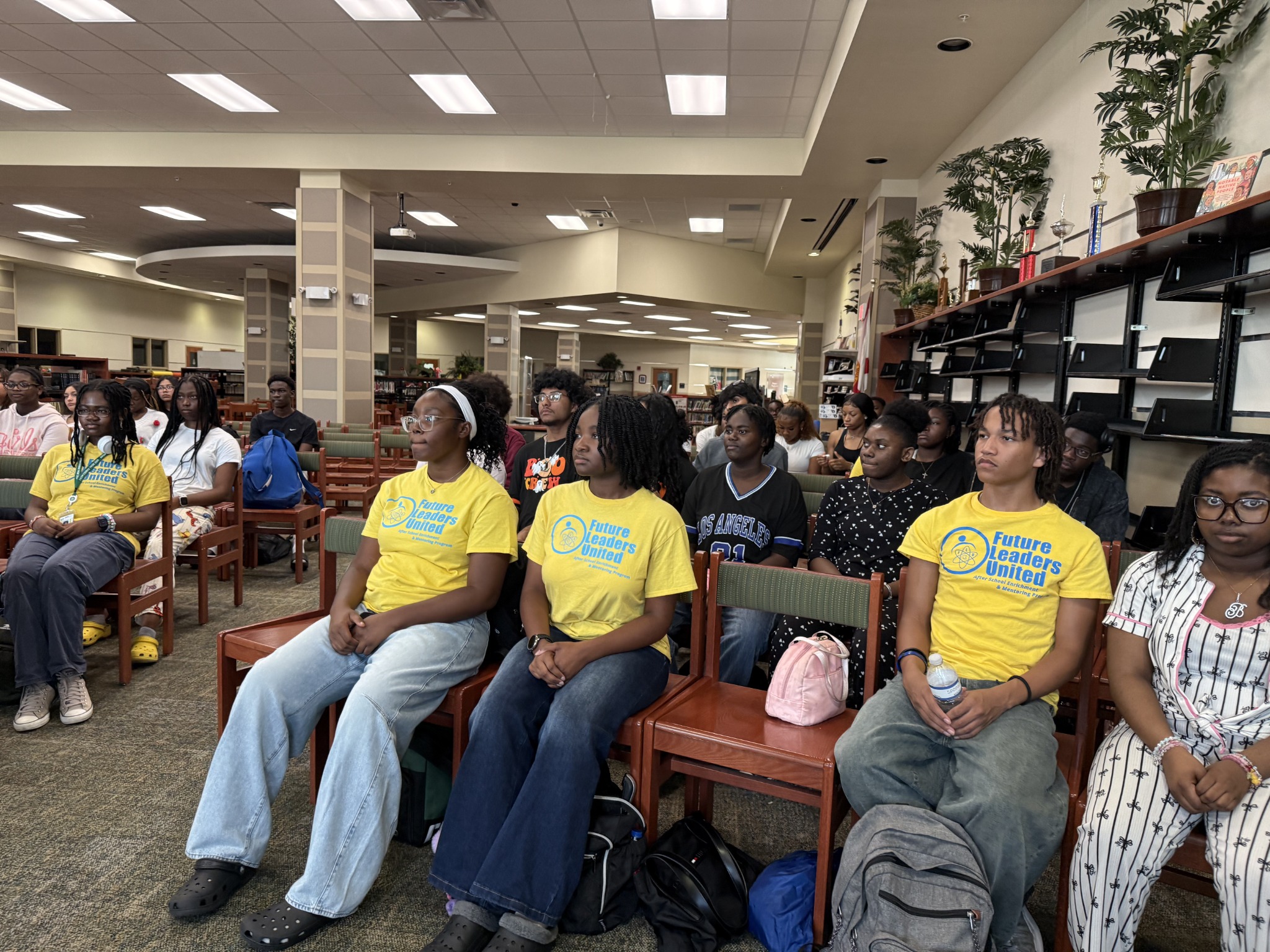 Students seated together during an FLU gathering