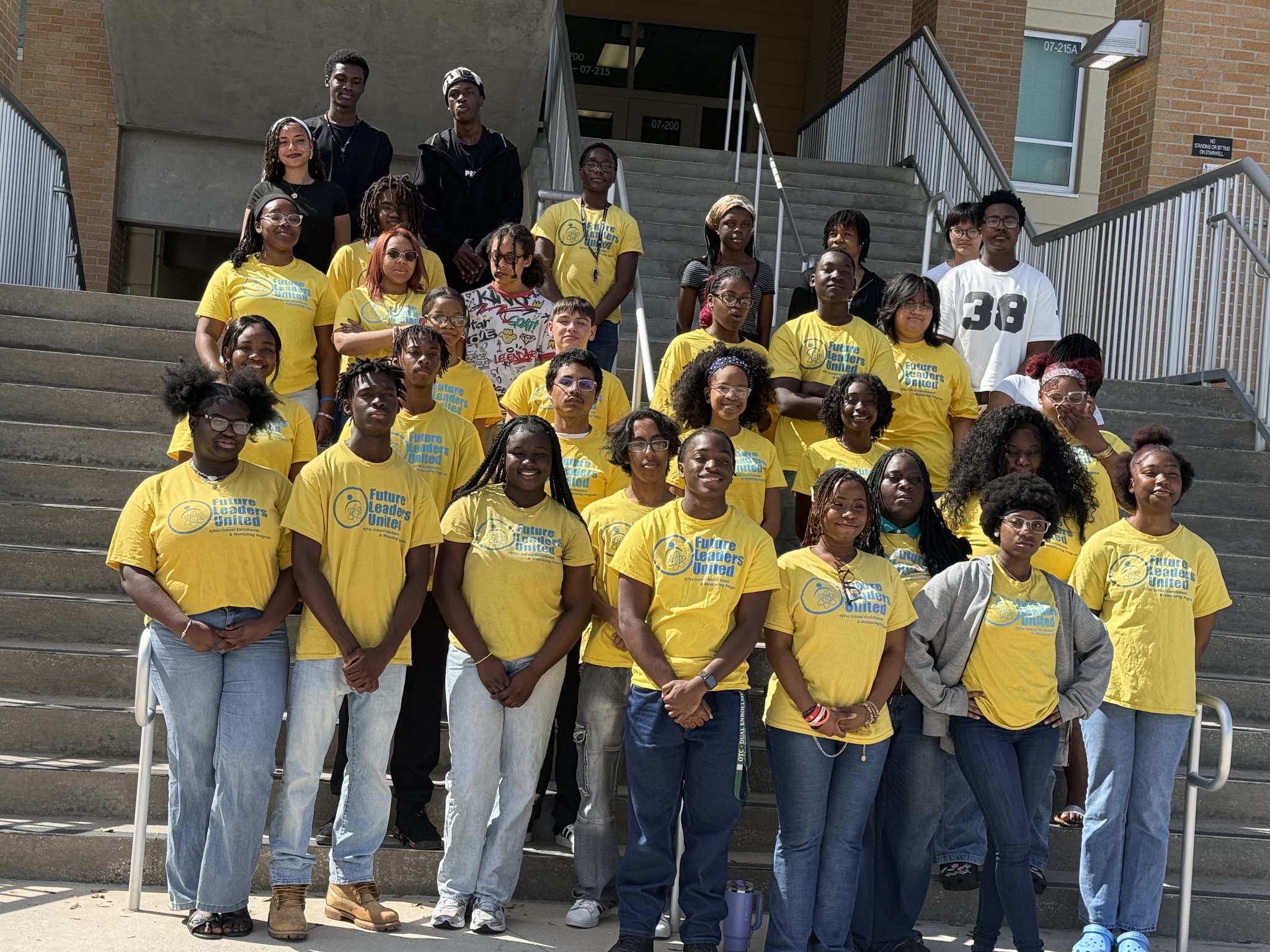 Students and team members gathered together