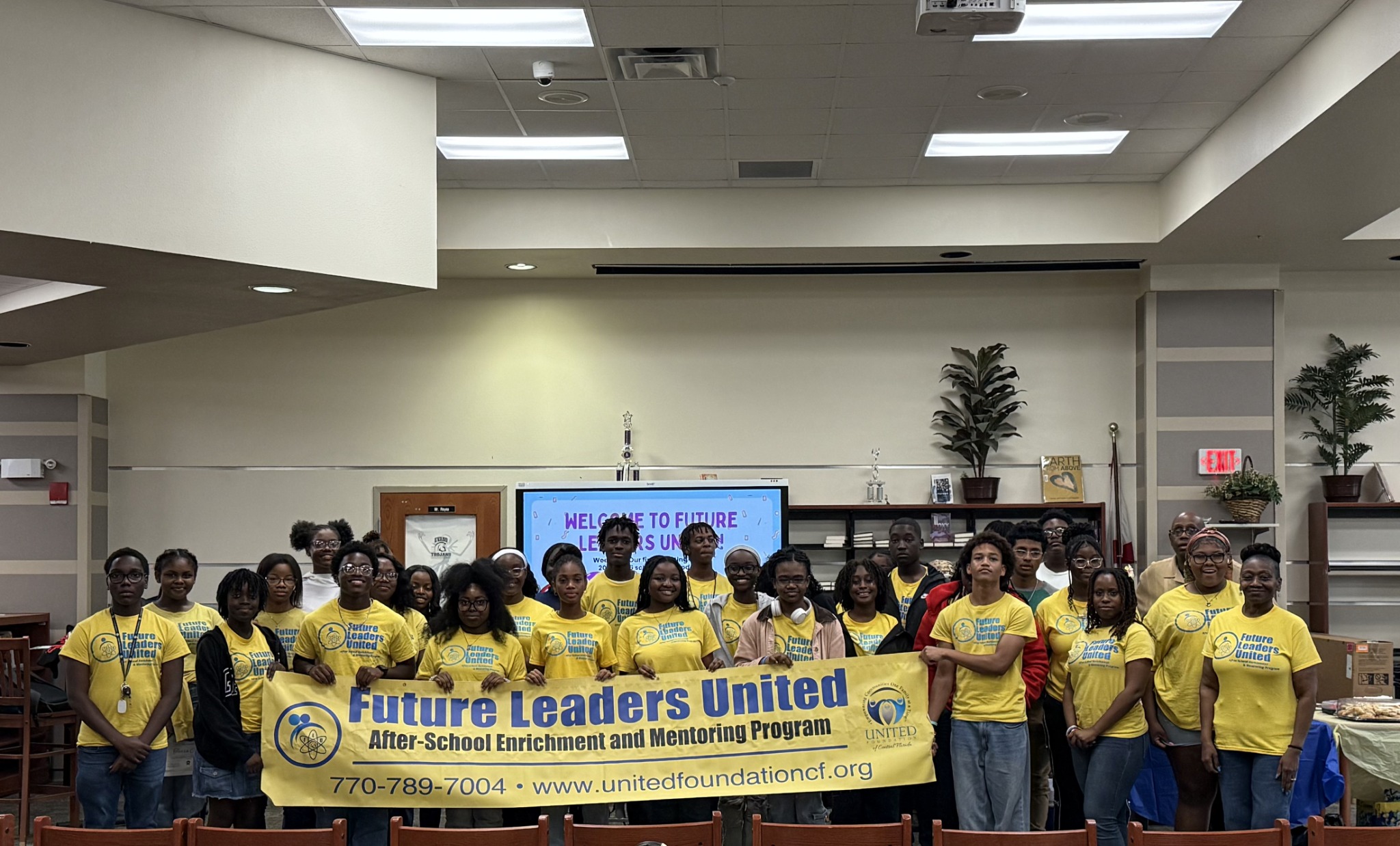 Students gathered for an FLU program activity